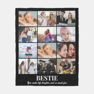 Beste Freundin BFF Beste Freunde Fotocollage 12 Bi Fleecedecke