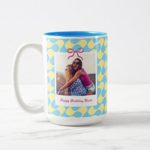 Beste Freundin BFF Geburtstagsgeschenk mit individ Zweifarbige Tasse