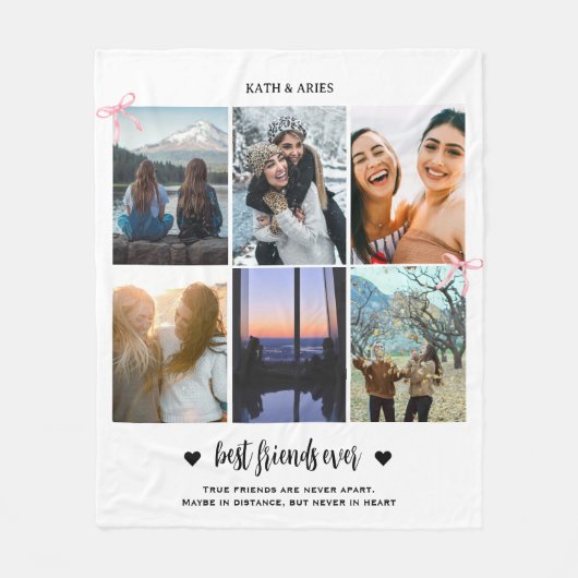 Beste Freundin BFF Geschenk Foto Fleecedecke (Vorderseite)