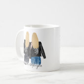 Beste Freundin Blonde Haare Freundschaft Kaffeetasse (Vorderseite Links)