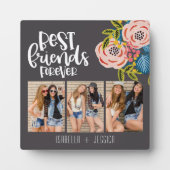 BESTE FREUNDIN Blumenfoto Collage Die besten Freun Fotoplatte (Vorderseite)