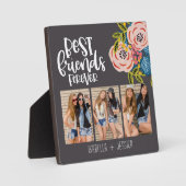 BESTE FREUNDIN Blumenfoto Collage Die besten Freun Fotoplatte (Vorderseite)