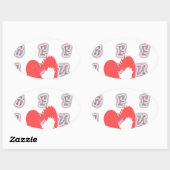 BESTE FREUNDIN. Die besten Freunde für immer: Ich Ovaler Aufkleber (Blatt)