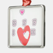 BESTE FREUNDIN. Die besten Freunde für immer: Ich  Silbernes Ornament (Links)