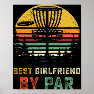 Beste Freundin Disc Golf Gf Frisbees Disk Golfer Poster