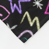 BESTE FREUNDIN Doodles - Imitate Glitzer Muster (3 Fleecedecke (Ecke)