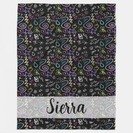 BESTE FREUNDIN Doodles - Imitate Glitzer Muster Fleecedecke