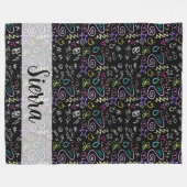BESTE FREUNDIN Doodles - Imitate Glitzer Muster Fleecedecke (Vorderseite (Horizontal))