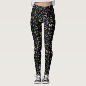 BESTE FREUNDIN Doodles - Imitate Glitzer Muster Leggings (Vorderseite)