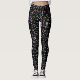 BESTE FREUNDIN Doodles - Imitate Glitzer Muster Leggings