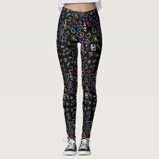 BESTE FREUNDIN Doodles - Imitate Glitzer Muster Leggings