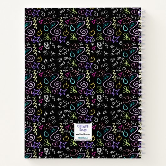 BESTE FREUNDIN Doodles - Imitate Glitzer Muster Notizblock (Rückseite)