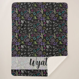 BESTE FREUNDIN Doodles - Imitate Glitzer Muster Sherpadecke