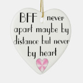 BESTE FREUNDIN durch beste Freunde des Herzens für Keramik Ornament (Rechts)