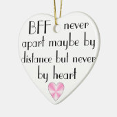 BESTE FREUNDIN durch beste Freunde des Herzens für Keramik Ornament (Links)