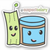 BESTE FREUNDIN Erdnussbutter + Celery Suspect™ Cel Aufkleber (Vorderseite)
