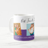 BESTE FREUNDIN Foto Collage Best Friends Custom Gi Kaffeetasse (Vorderseite Links)