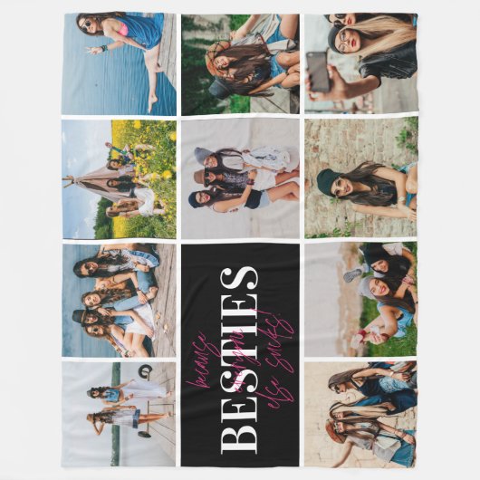 BESTE FREUNDIN Foto Collage Bester Freund Geburtst Fleecedecke (Vorderseite)