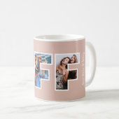 BESTE FREUNDIN Foto Collage Chic Trendy Pink Besti Kaffeetasse (VorderseiteRechts)