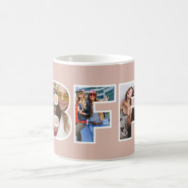 BESTE FREUNDIN Foto Collage Chic Trendy Pink Besti Kaffeetasse