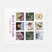 BESTE FREUNDIN Foto Collage Geschenk Peanutbutter Fleecedecke (Vorderseite (Horizontal))