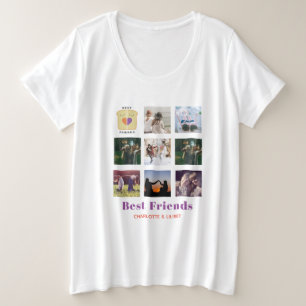 BESTE FREUNDIN Foto Collage Geschenk Peanutbutter Große Größe T-Shirt