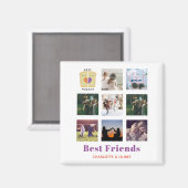 BESTE FREUNDIN Foto Collage Geschenk Peanutbutter  Magnet (Vorderseite/Rückseite)