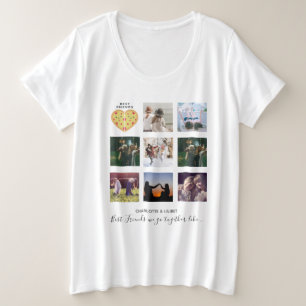 BESTE FREUNDIN Foto Collage Geschenke Dusty Pink P Große Größe T-Shirt