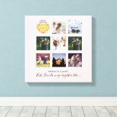 BESTE FREUNDIN Foto Collage Geschenke Dusty Pink P Leinwanddruck (Insitu (Holzboden))