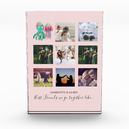 BESTE FREUNDIN Foto Collage Jellyfish Octopus Cust (Vorderseite)