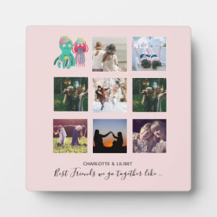 BESTE FREUNDIN Foto Collage Jellyfish Octopus Cust Fotoplatte