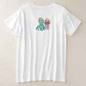 BESTE FREUNDIN Foto Collage Jellyfish Octopus Cust Große Größe T-Shirt (Design Rückseite)