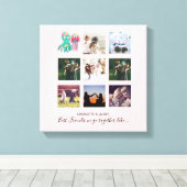 BESTE FREUNDIN Foto Collage Jellyfish Octopus Cust Leinwanddruck (Insitu (Holzboden))