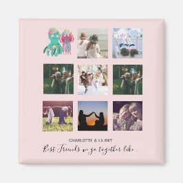 BESTE FREUNDIN Foto Collage Jellyfish Octopus Cust Magnet