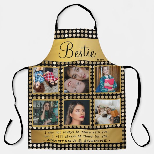 BESTE FREUNDIN FotoCollage Bestes Freundschaftsang Schürze (Vorderseite)