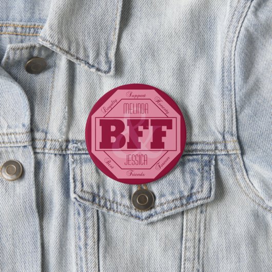 BESTE FREUNDIN Freundschaft - individuelle Namen - Button (Beispiel)