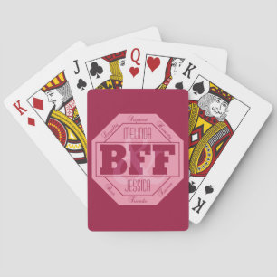 BESTE FREUNDIN Freundschaft - individuelle Namen - Spielkarten