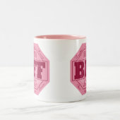 beste Freundin Freundschaft - individuelle Namen - Zweifarbige Tasse (Mittel)