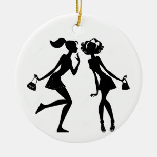 BESTE FREUNDIN/FROHE WEIHNACHTEN AUF DER ANDEREN S KERAMIK ORNAMENT