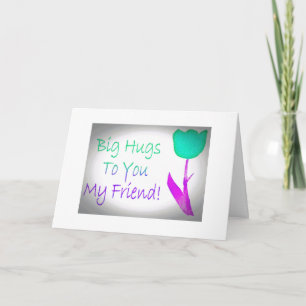 beste Freundin GEBURTSTAG HUGS / WÜNSCHT DEN BESTE Karte