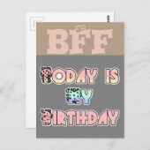 BESTE FREUNDIN Hakuna Matata heute ist mein Geburt Postkarte (Vorne/Hinten)