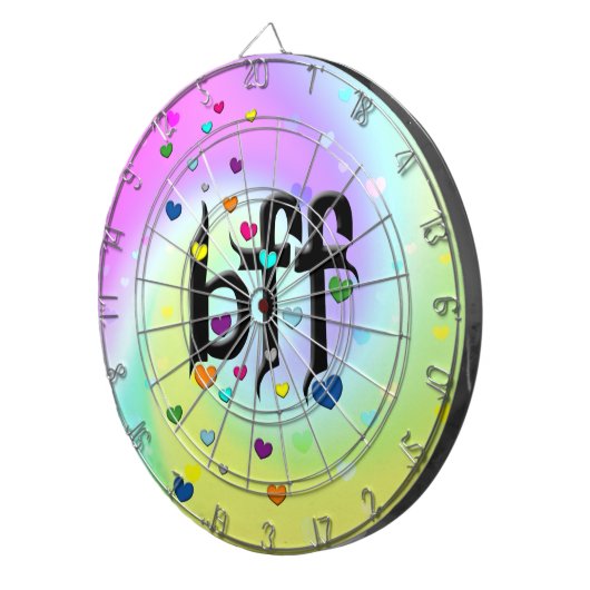 beste Freundin ~ Herz Dartscheibe (Vorderseite rechts)