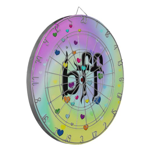 beste Freundin ~ Herz Dartscheibe (Vorderseite Links)