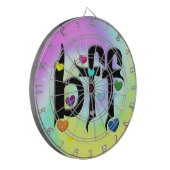 beste Freundin ~ Herz Dartscheibe (Vorderseite Links)