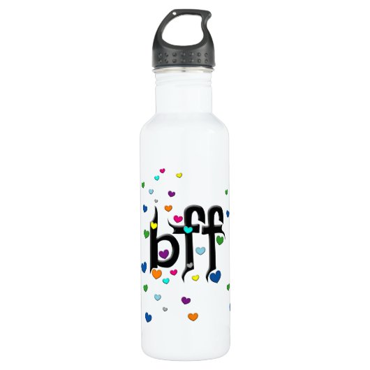 beste Freundin ~ Herz Edelstahlflasche (Vorderseite)