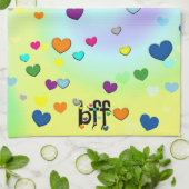 beste Freundin ~ Herz Handtuch (Gefaltet)