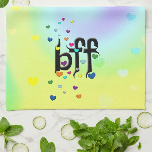 beste Freundin ~ Herz Handtuch (Gefaltet)