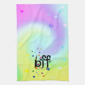 beste Freundin ~ Herz Handtuch (Vertikal)