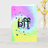 beste Freundin ~ Herz Karte (Gelbe Blume)