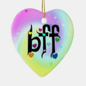 beste Freundin ~ Herz Keramik Ornament (Rechts)